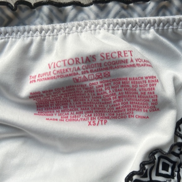 VS 'The Ruffle' Cheeky Bikini Bottom {black/white} - Picture 4 of 5